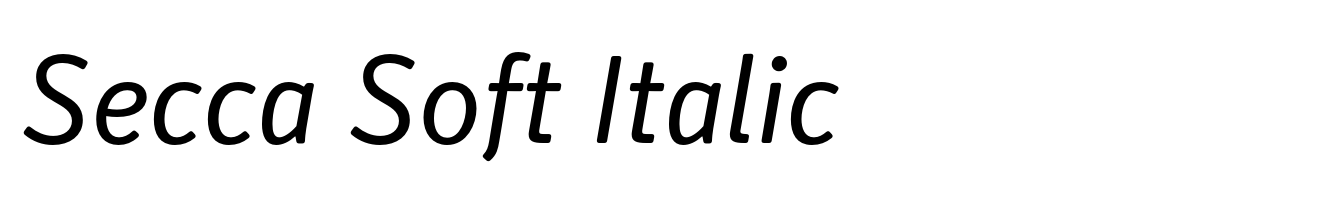 Secca Soft Italic